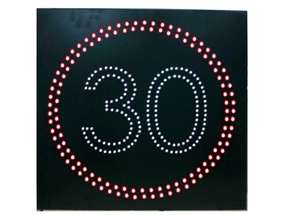 60 x 60 cm Elektrikli LED'li Azami Hız Sınırı Levhası